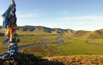 View of the modern-day Orkhon Valley near Karakorum